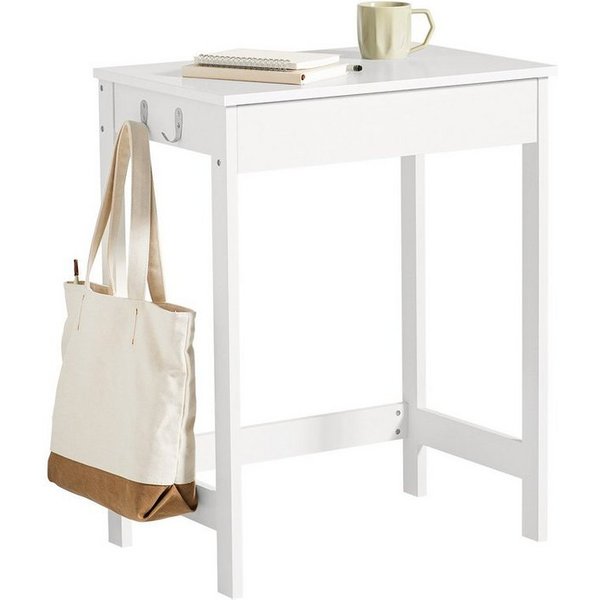 SoBuy Schreibtisch FWT43, Bürotisch, Tisch, Eckschreibtisch, Computertisch Arbeitstisch mit einer Schublade und 2 Haken, Homeoffice