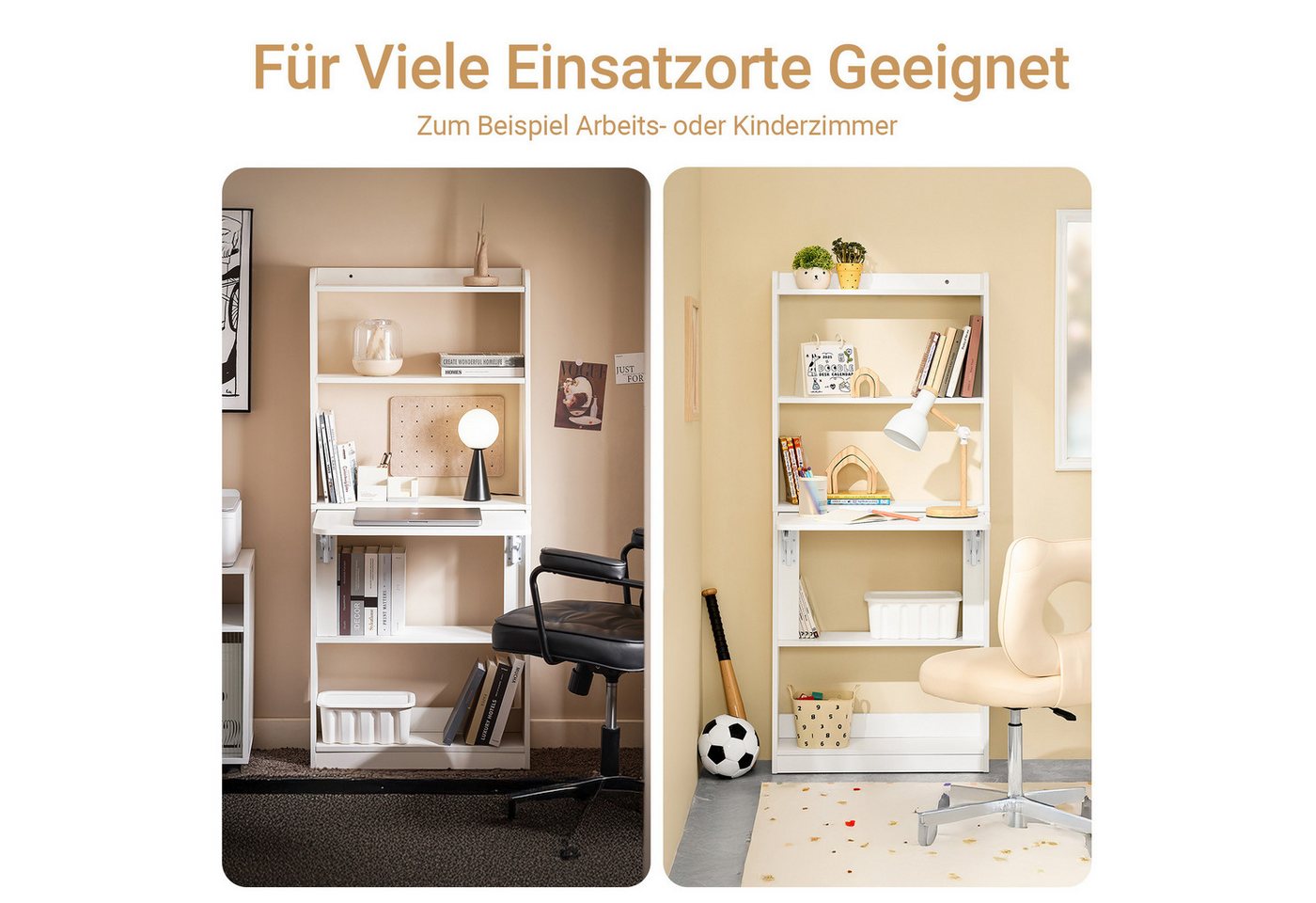 SoBuy Schreibtisch FWT92-H, Computertisch klappbar Klapptisch Arbeitstisch Bürotisch Wandtisch – Bild 4 von 5