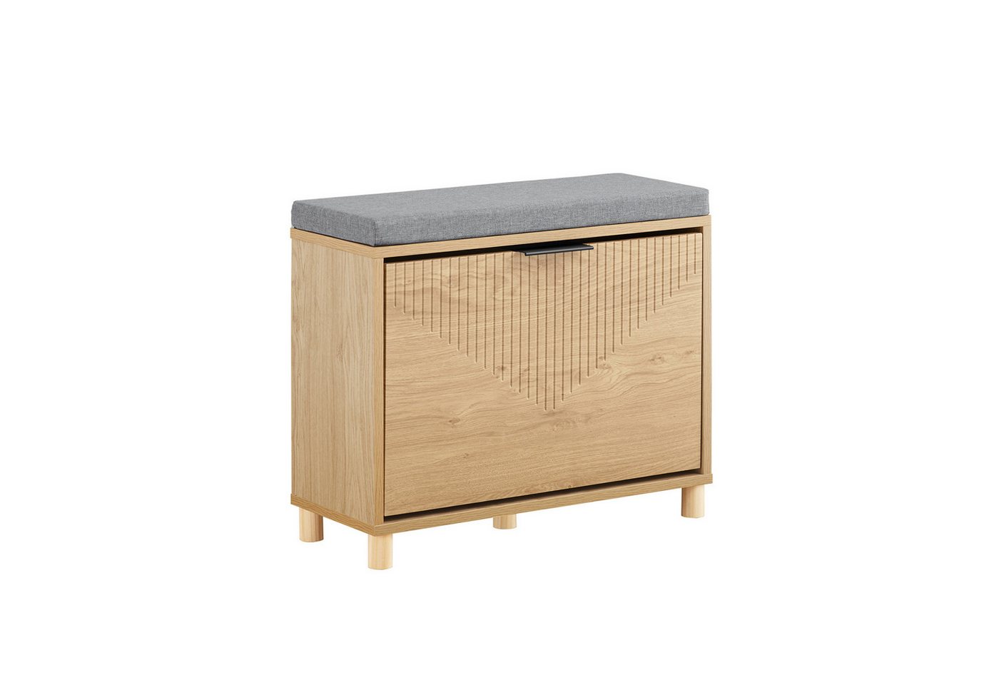 SoBuy Schuhbank FSR199, Sitzbank mit Stauraum, Schuhregal Schuhschrank, Flur, Schlafzimmer – Bild 2 von 5