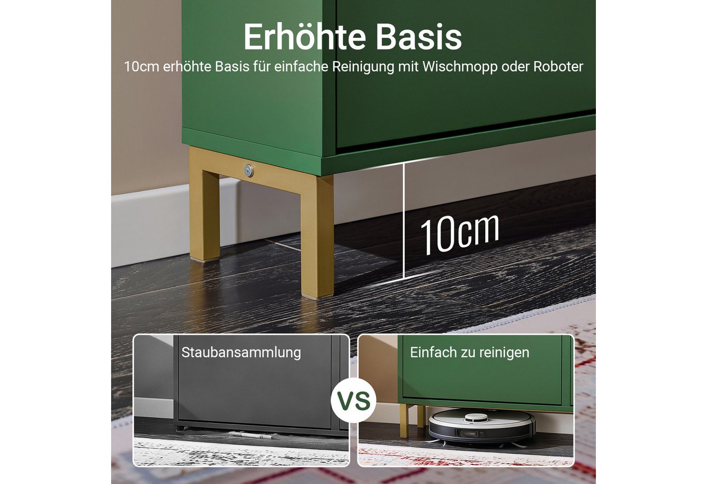 SoBuy Schuhkipper FSR100, Schuhschrank schmal mit 4 Klappen, Flurschrank Schuhregal, Schuhkipper schmal, nur 19 cm tief, für Kleine Wohnungen, Enge Flure – Bild 5 von 5