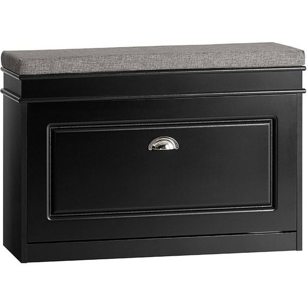 SoBuy Schuhkipper FSR82, Schuhregal schmal, Sitzbank mit Stauraum, Flur, Schlafzimmer, Schuhschrank schmal, Schuhbank mit Sitzkissen, mit Klappe