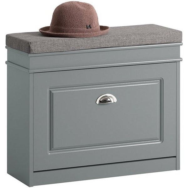 SoBuy Schuhkipper FSR82, Schuhregal schmal, Sitzbank mit Stauraum, Flur, Schlafzimmer, Schuhschrank schmal, Schuhbank mit Sitzkissen, mit Klappe