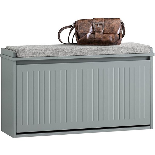 SoBuy Schuhkipper FSR98, Schuhregal Garderobenbank für Flur, Wohnzimmer, Schuhschrank mit Klappe Schuhbank mit Sitzkissen Schuhkommode