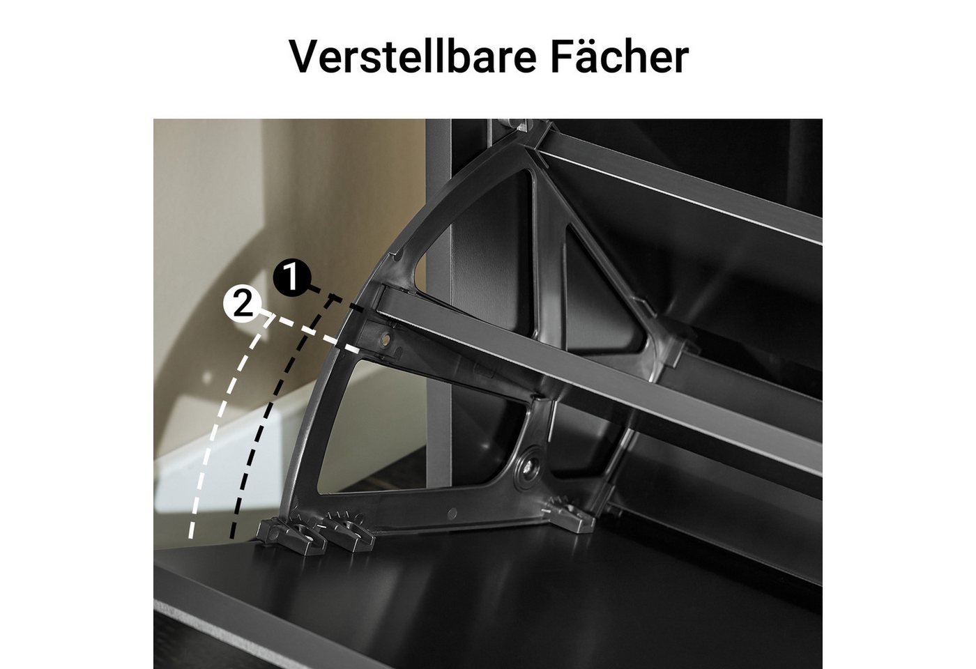 SoBuy Schuhkipper FSR98, Schuhregal Garderobenbank für Flur, Wohnzimmer, Schuhschrank mit Klappe Schuhbank mit Sitzkissen Schuhkommode – Bild 5 von 5