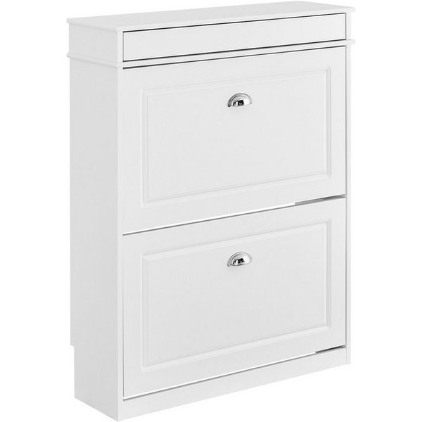 SoBuy Schuhschrank FSR78-L, Schuhkipper, Schuhregal, Schuhbank, mit Klappen mit 1/2/3/4 Klappen, Schuhschrank schmal, Schuhbank Schuhablage, Flur