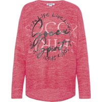SOCCX Damen Flauschpullover (Rot, XS/S)