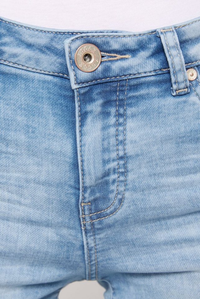 SOCCX Regular-fit-Jeans mit Bleaching-Effekten – Bild 4 von 5