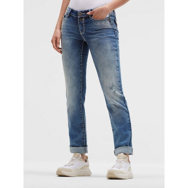 SOCCX Regular-fit-Jeans mit breiten Nähten