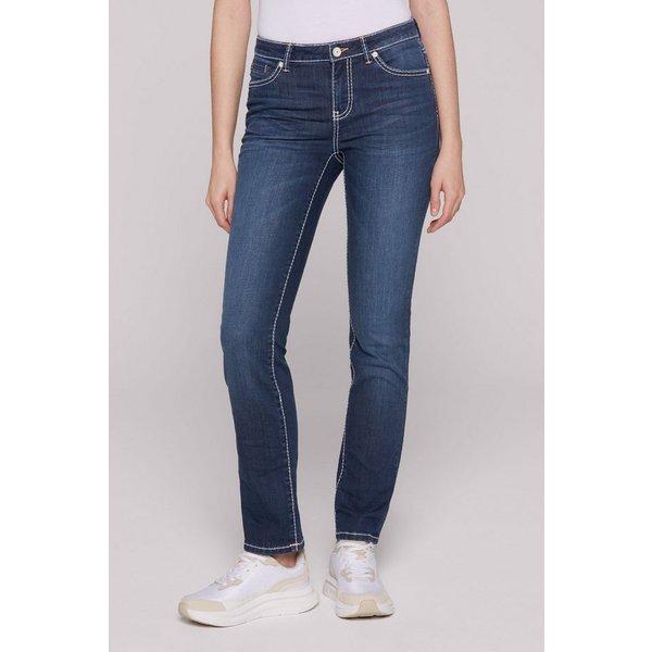 SOCCX Regular-fit-Jeans mit breiten Nähten