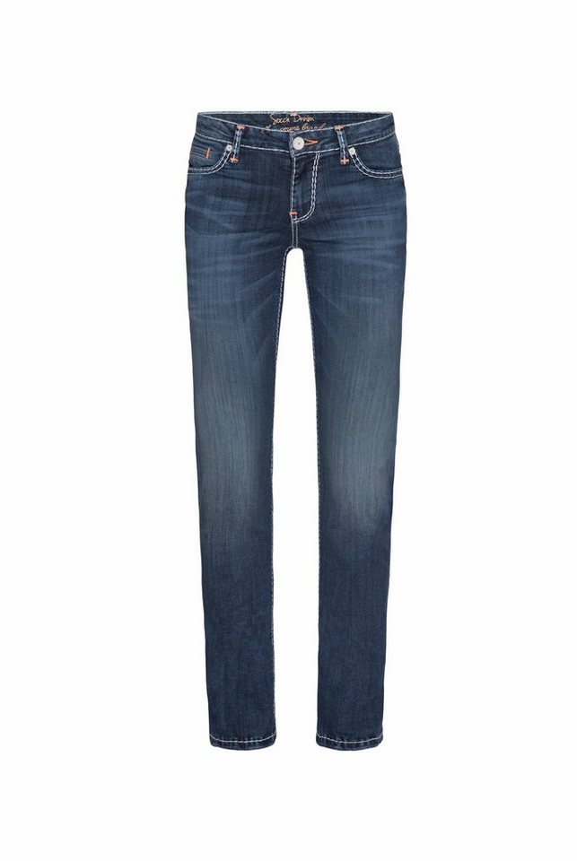 SOCCX Regular-fit-Jeans mit Kontrast-Steppungen – Bild 2 von 5