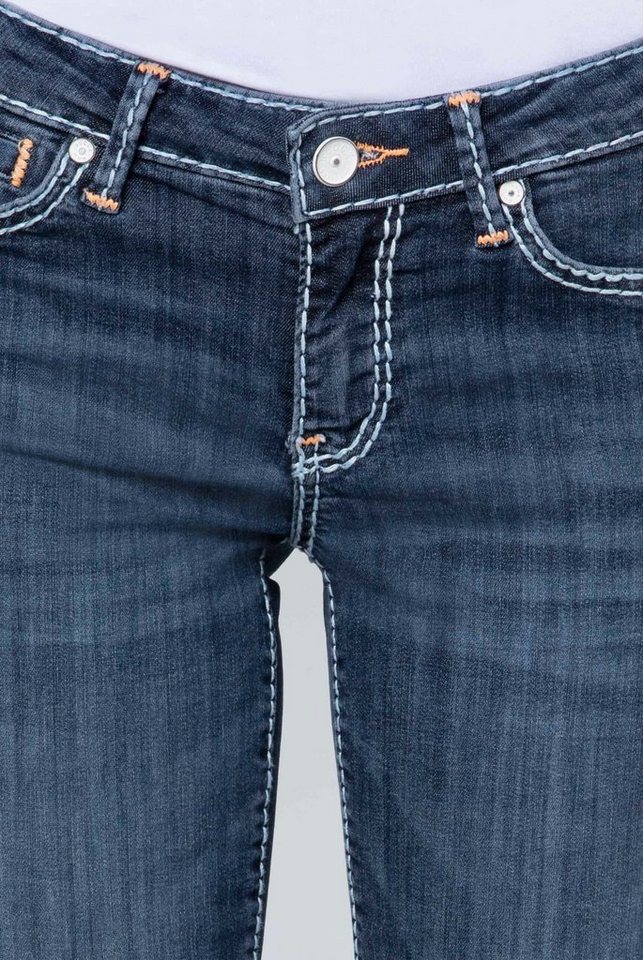 SOCCX Regular-fit-Jeans mit Kontrast-Steppungen – Bild 4 von 5