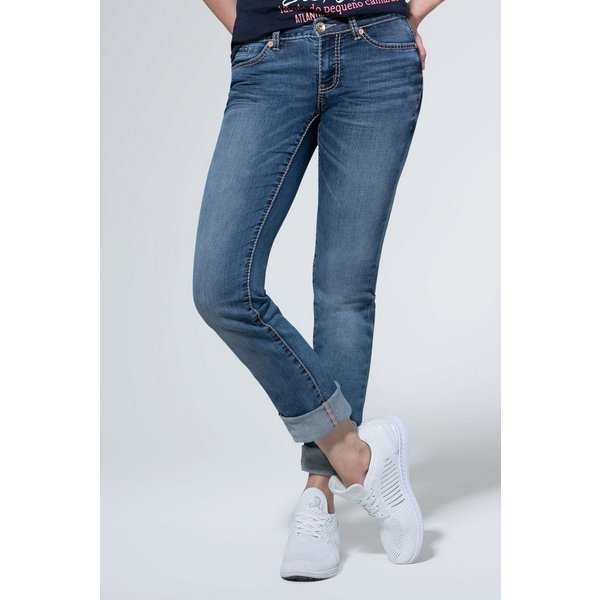 SOCCX Regular-fit-Jeans mit Turn-Up Saum