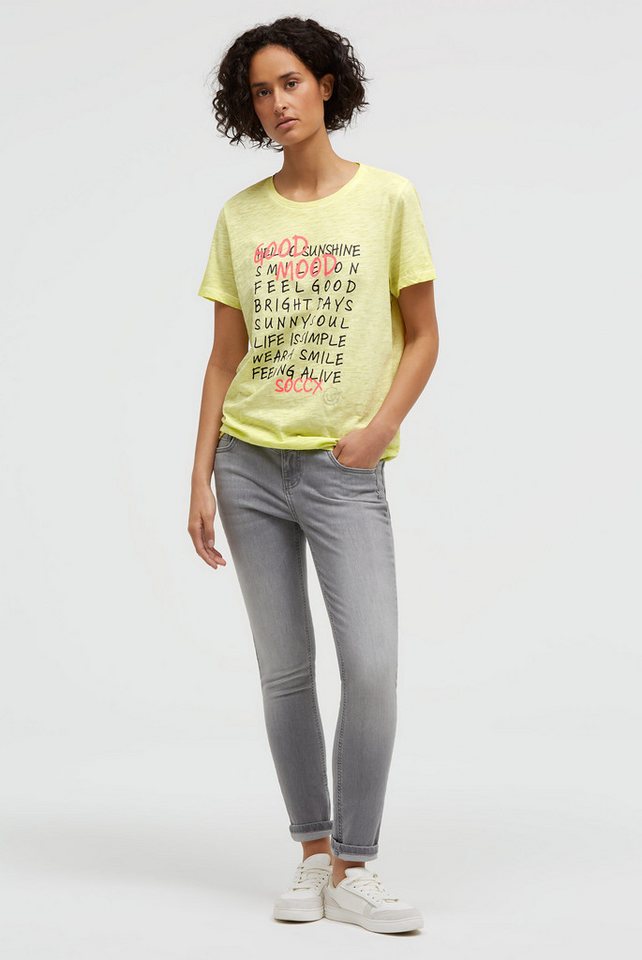 SOCCX Rundhalsshirt mit Gummizug im Saum – Bild 3 von 5