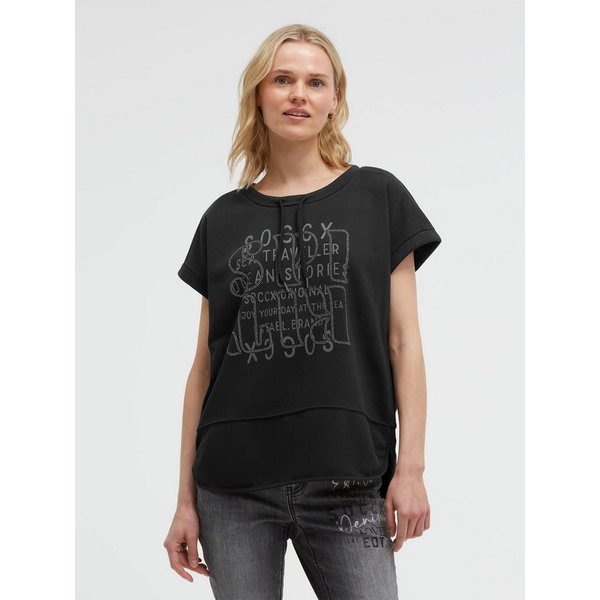 SOCCX Rundhalsshirt mit Seitenschlitze