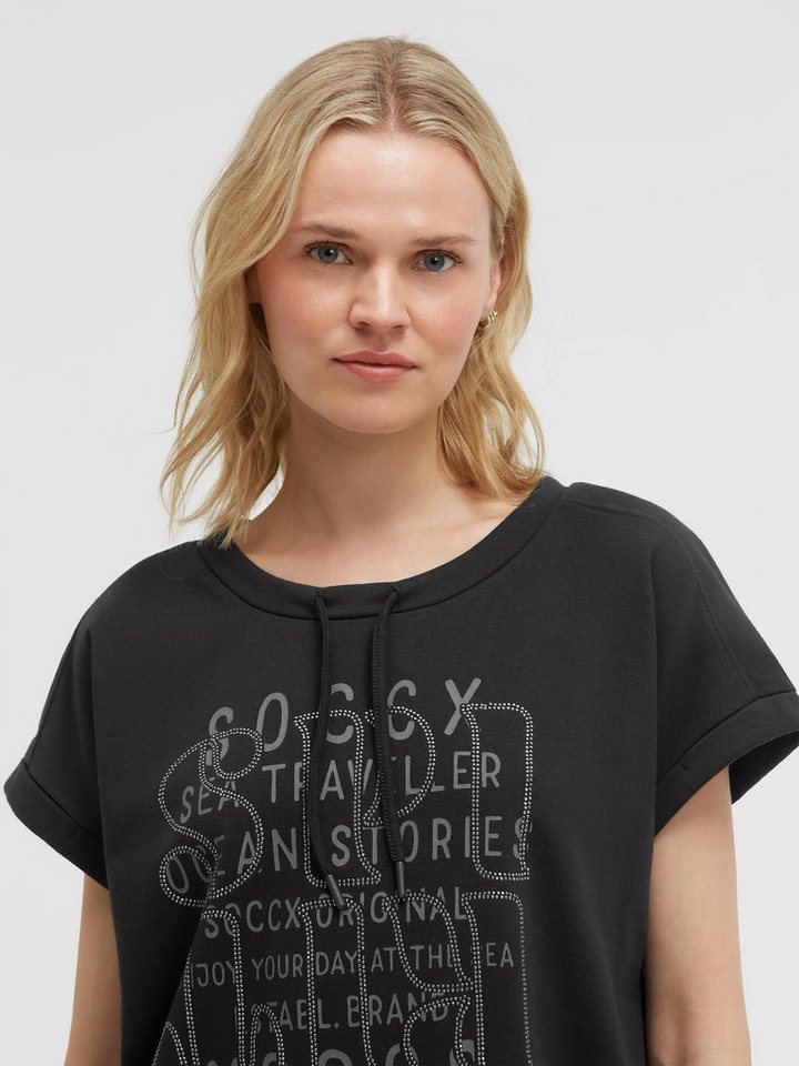 SOCCX Rundhalsshirt mit Seitenschlitze – Bild 4 von 5