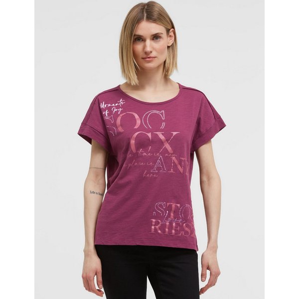 SOCCX Rundhalsshirt mit überschnittener Schulter