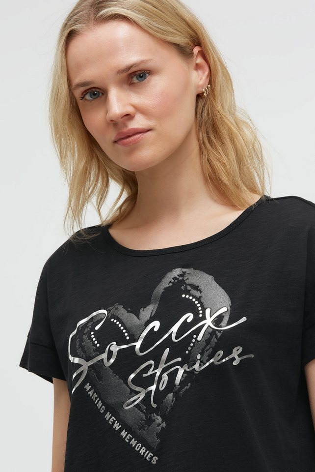 SOCCX Rundhalsshirt mit überschnittener Schulter – Bild 4 von 5