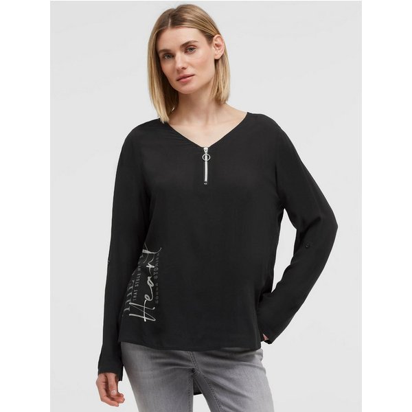 SOCCX Schlupfbluse im Turn-Up-Look