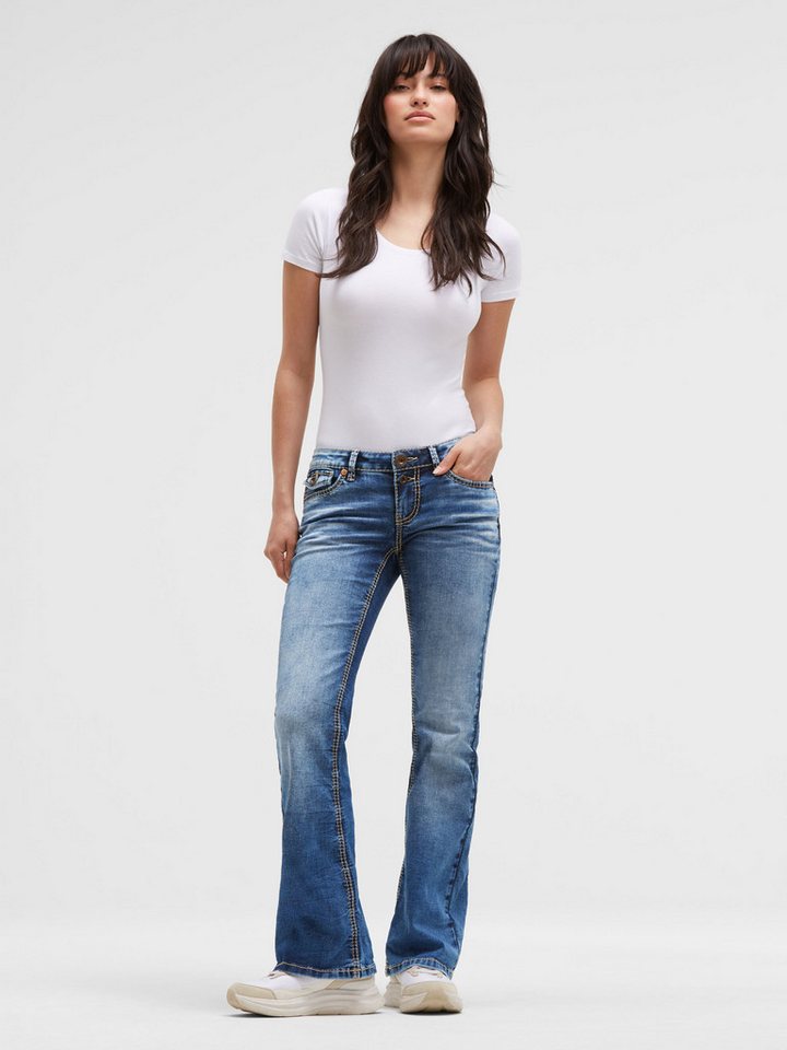 SOCCX Slim-fit-Jeans mit ausgestelltem Bein – Bild 3 von 5
