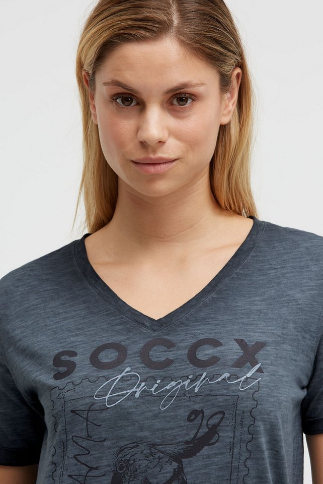SOCCX V-Shirt aus Baumwolle – Bild 4 von 5