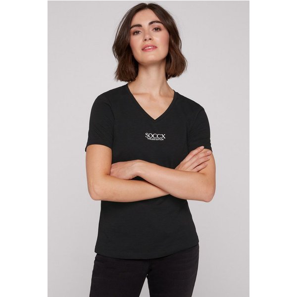 SOCCX V-Shirt aus Baumwolle