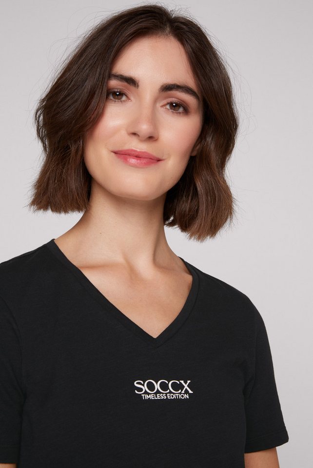 SOCCX V-Shirt aus Baumwolle – Bild 4 von 5