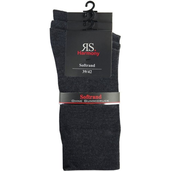 RS Harmony Socken 3 Paar RS. Harmony 31210 EXTRA STRUMPF "ANTHRAZIT" 39-42, 43-46