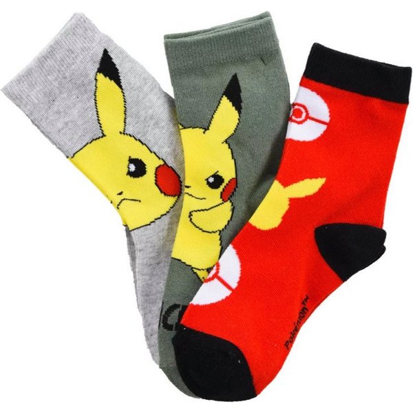 POKÉMON Socken 3er Pack Pikatchu Kindersocken Pokémon