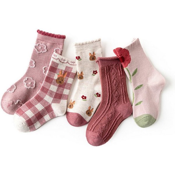 axy Socken axy Kinder Socken 5 Paar Multipack Mädchen Strümpfe (Set, 5er-Pack, 5 Paar) Geschenke Bunte Weich Neuheit Kindersocken