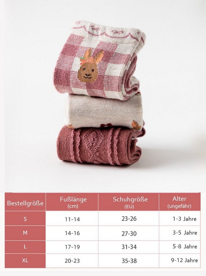 axy Socken axy Kinder Socken 5 Paar Multipack Mädchen Strümpfe (Set, 5er-Pack, 5 Paar) Geschenke Bunte Weich Neuheit Kindersocken – Bild 3 von 5