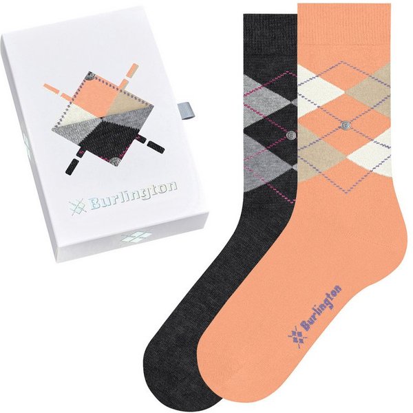 Burlington Socken Burlington Basic Gift Box Damen (2-Paar) mit Geschenkbox