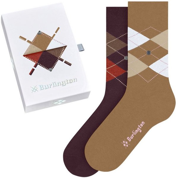 Burlington Socken Burlington Basic Gift Box Damen (2-Paar) mit Geschenkbox