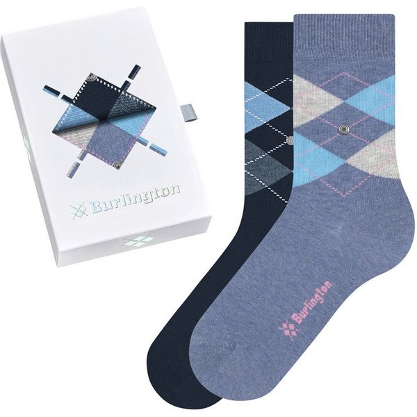 Burlington Socken Burlington Basic Gift Box Damen (2-Paar) mit Geschenkbox
