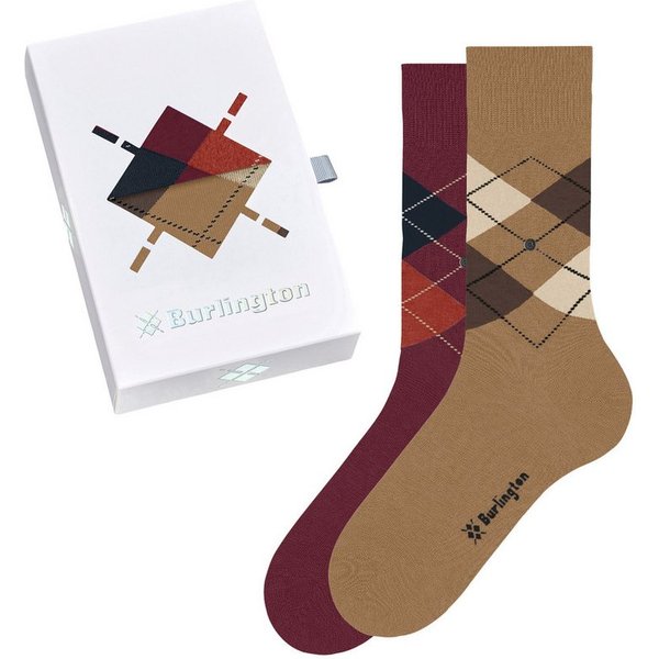 Burlington Socken Burlington Basic Gift Box Herren (2-Paar) mit Geschenkbox