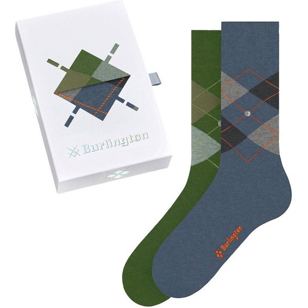 Burlington Socken Burlington Basic Gift Box Herren (2-Paar) mit Geschenkbox