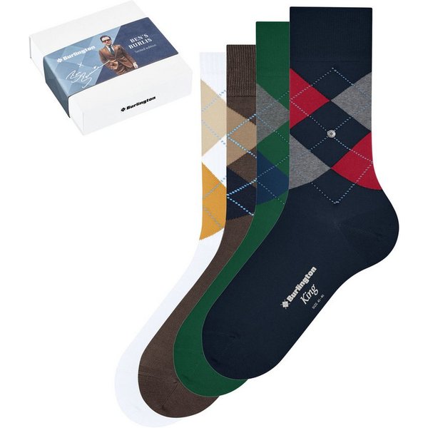 Burlington Socken Burlington Ben´s Burlis Herren (4-Paar)