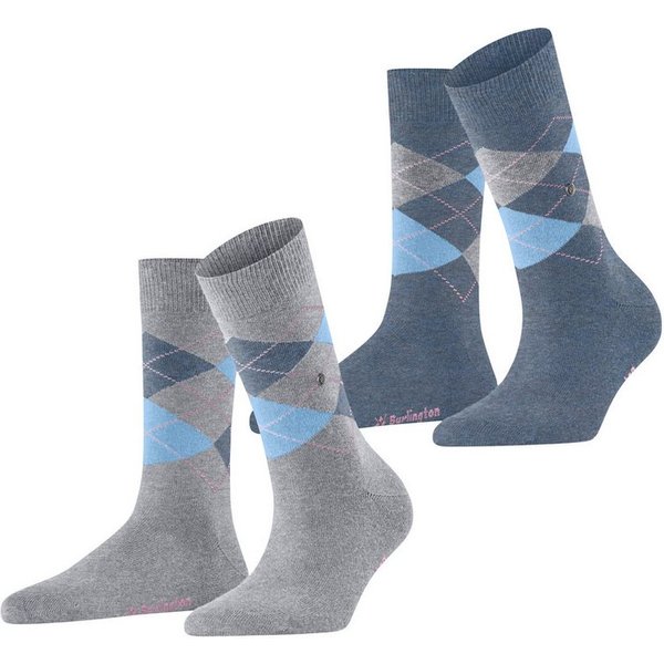 Burlington Socken Burlington Everyday Argyle Damen (2-Paar)