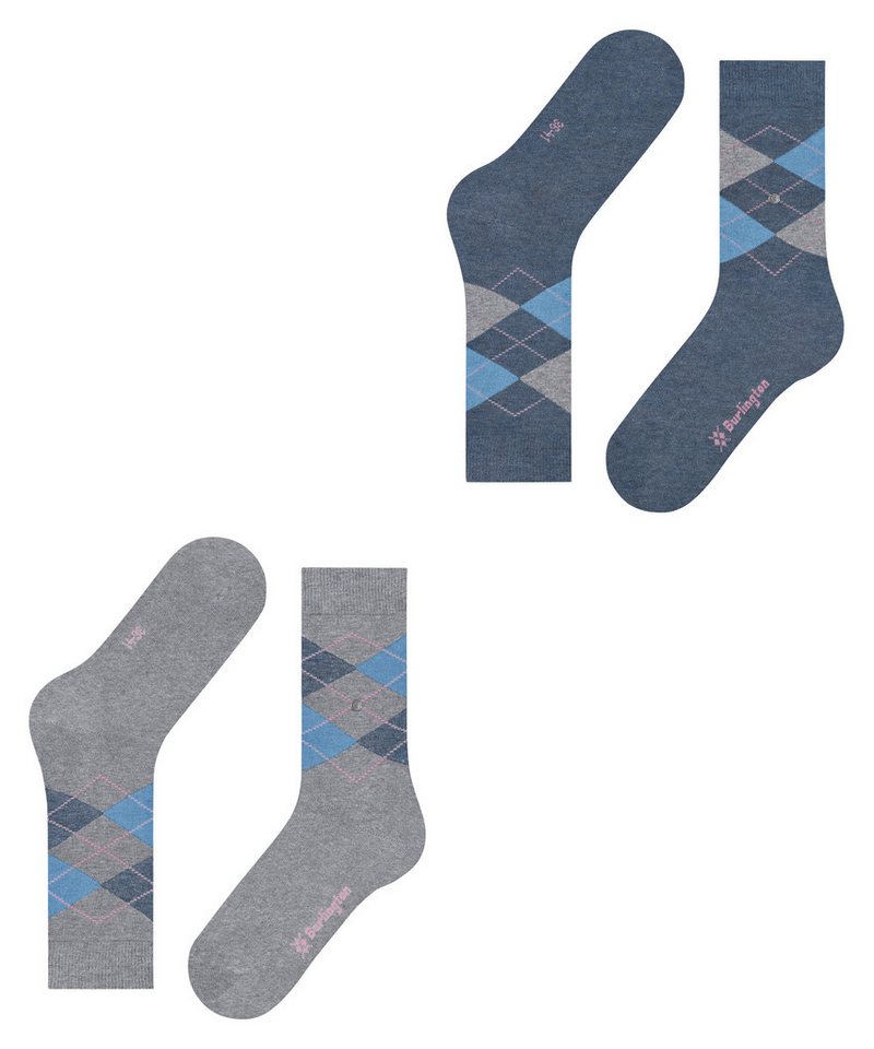 Burlington Socken Burlington Everyday Argyle Damen (2-Paar) – Bild 5 von 5