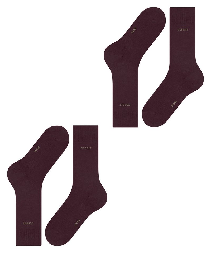 Esprit Socken Esprit Basic Uni 2-Pack Herren (2-Paar) mit hohem Baumwollanteil – Bild 5 von 5