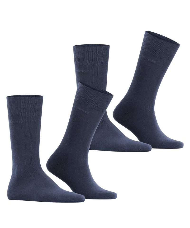 Esprit Socken Esprit Basic Uni 2-Pack Herren (2-Paar) mit hohem Baumwollanteil – Bild 2 von 5
