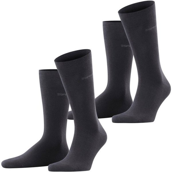 Esprit Socken Esprit Basic Uni 2-Pack Herren (2-Paar) mit hohem Baumwollanteil