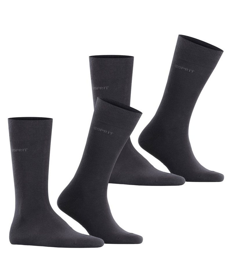 Esprit Socken Esprit Basic Uni 2-Pack Herren (2-Paar) mit hohem Baumwollanteil – Bild 2 von 5