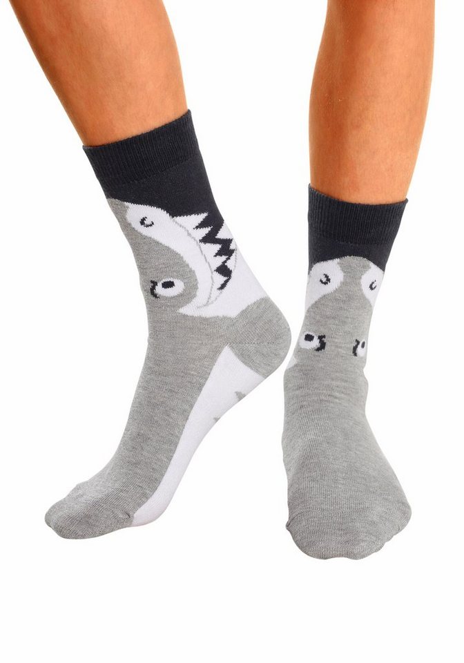 Socken Kindersocken Motivsocken (Packung, 5-Paar, Gr. 19-22 bis 35-38) mit Tiermotiven – Bild 3 von 5