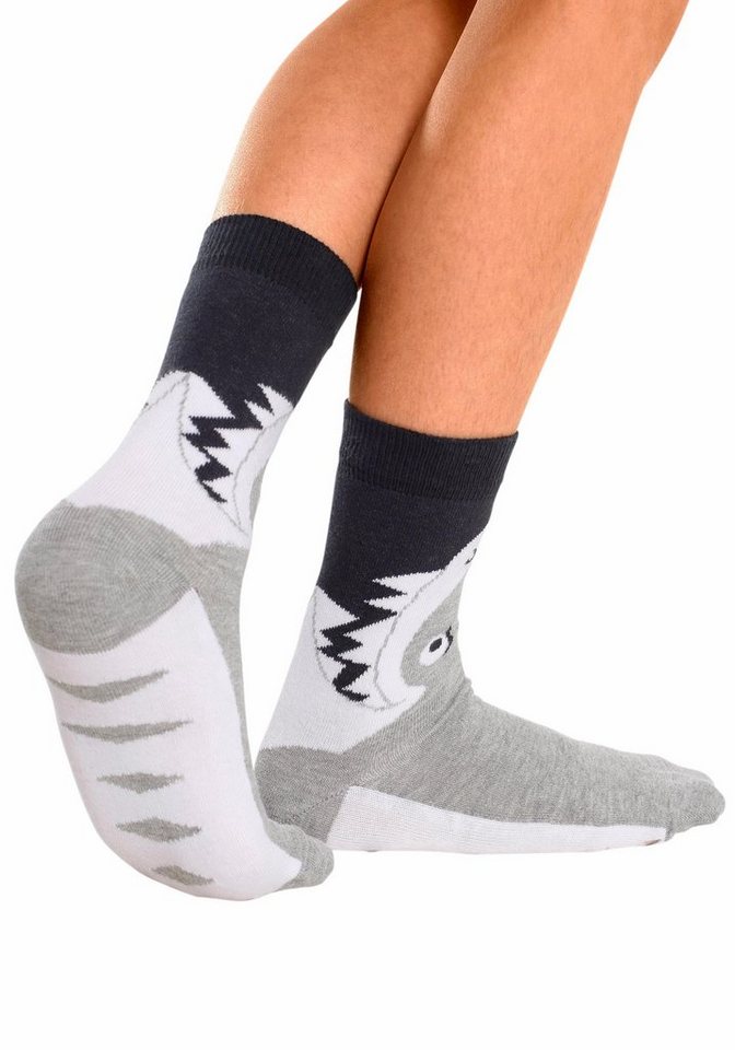 Socken Kindersocken Motivsocken (Packung, 5-Paar, Gr. 19-22 bis 35-38) mit Tiermotiven – Bild 4 von 5
