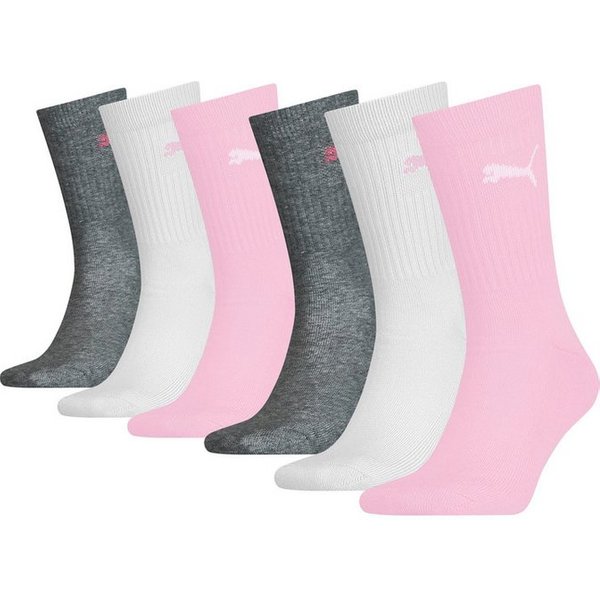 PUMA Socken PUMA JUNIOR CREW SOCK 6P ECOM (6-Paar, 6 Paar) gepolsterte Sohle für zusätzlichen Komfort