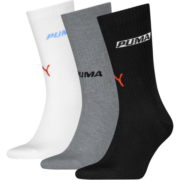 PUMA Socken PUMA UNISEX LOGO STACKING CREW SOCK (3 Paar)