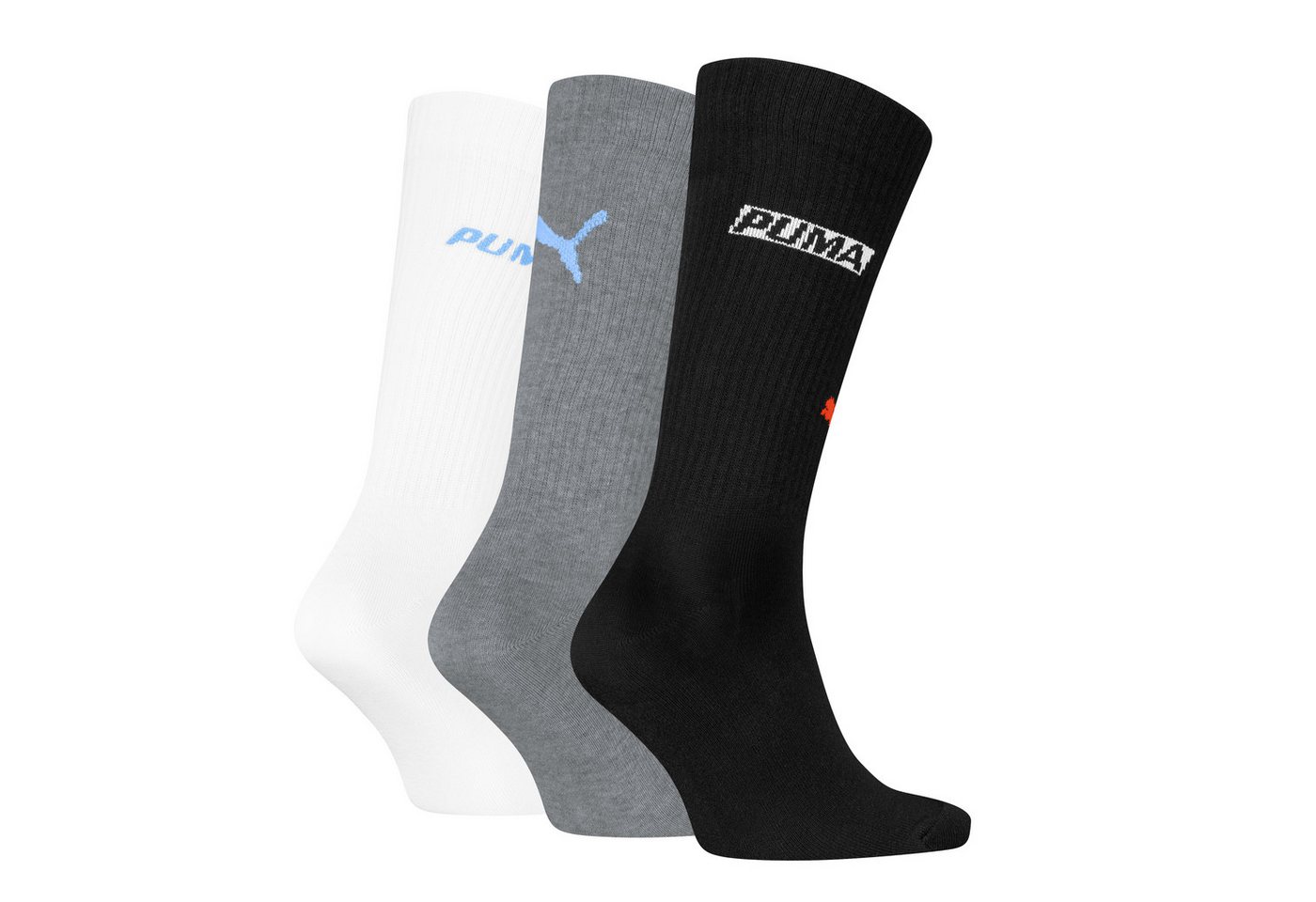 PUMA Socken PUMA UNISEX LOGO STACKING CREW SOCK (3 Paar) – Bild 2 von 2