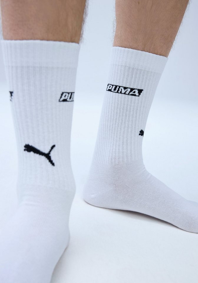 PUMA Socken PUMA UNISEX LOGO STACKING CREW SOCK (3 Paar) – Bild 4 von 4