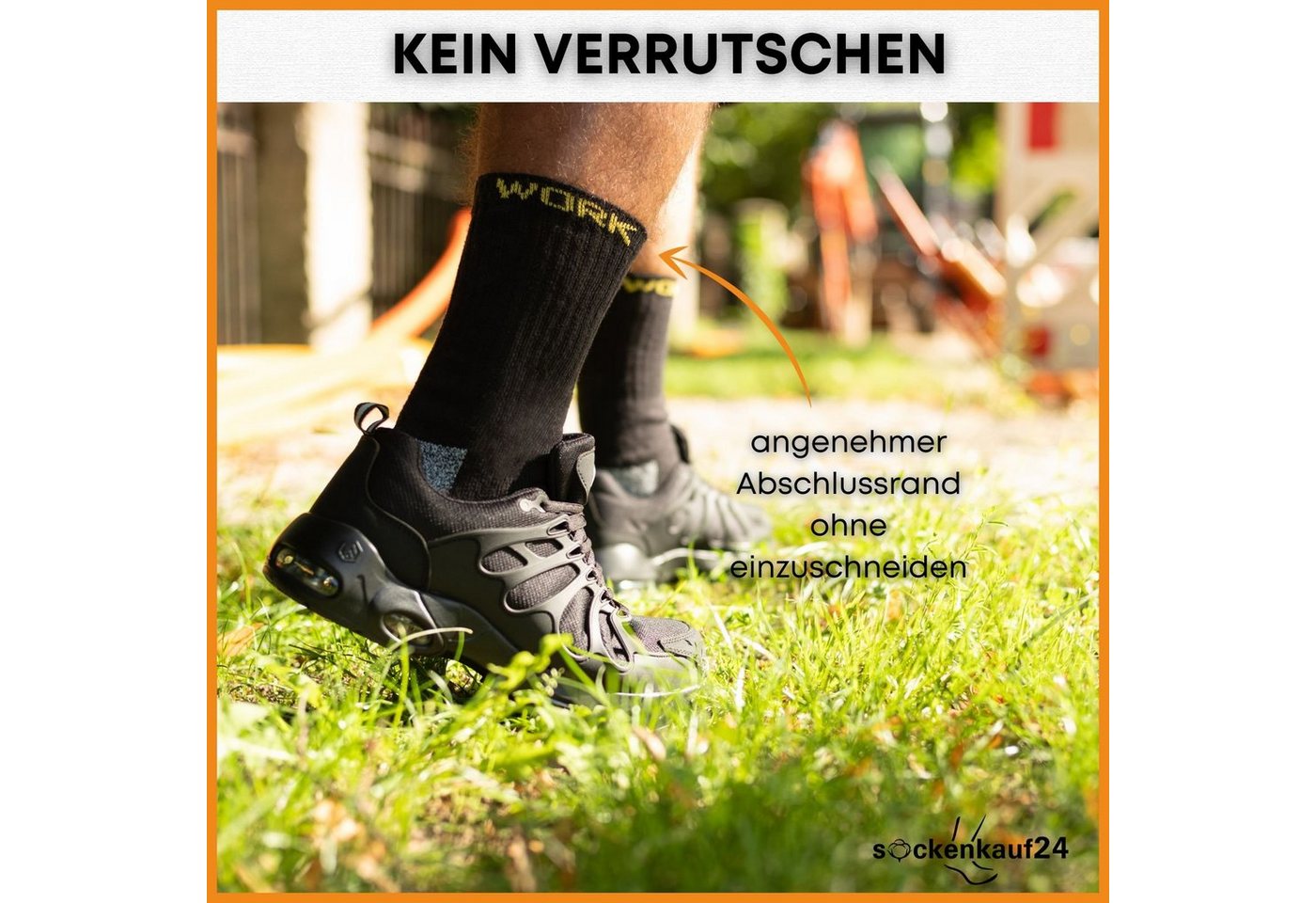 sockenkauf24 Arbeitssocken 10 oder 20 Paar Herren Arbeitssocken "WORK" atmungsaktiv (Schwarz, Grau Meliert, 10-Paar, 47-50) verstärkt durch Vollfrottee - 10201 – Bild 5 von 5