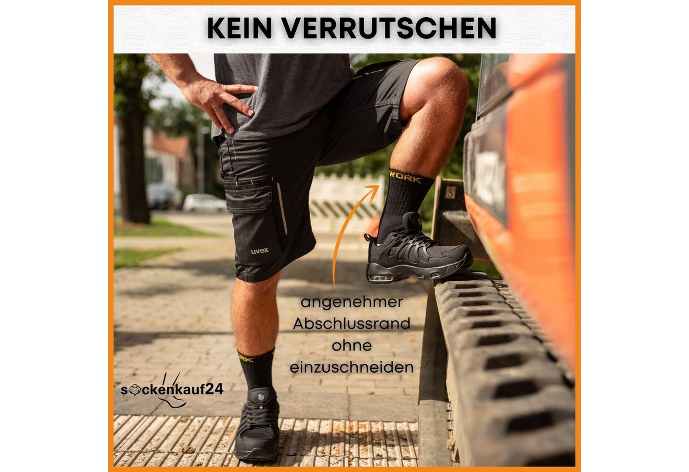 sockenkauf24 Arbeitssocken 10 oder 20 Paar Herren Arbeitssocken "WORK" atmungsaktiv (Schwarz, 20-Paar, 43-46) verstärkt durch Vollfrottee - 10200 – Bild 5 von 5